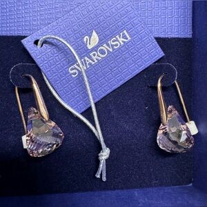 PRETTY, Authentic Swarovski Lunar Drop Earrings, Pink, 5528509. Brand New.